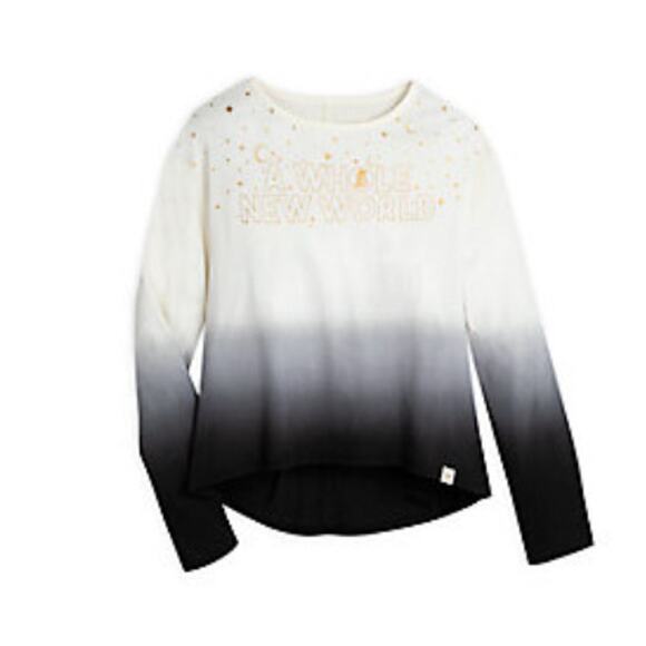 Disney Parks Princess Jasmine Gradient Long Sleeve Fashion Top Sz L - Picture 1 of 5